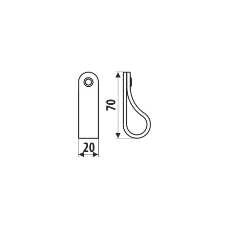Bouton GL22, noir (1/3)