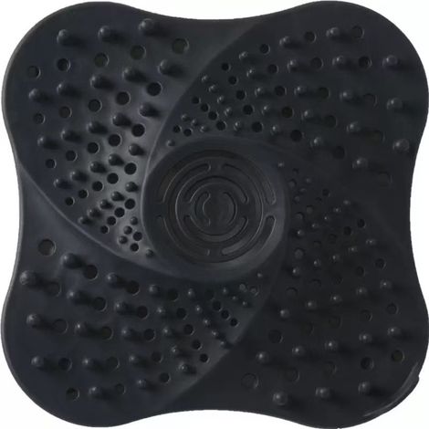 2 filtros de pelo para ducha (negros) con ventosa para fregadero (1/3)