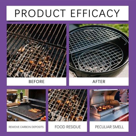 Action Rapide Dégraissant Barbecue Spray,120ML BBQ Nettoyant Dégraissant,Nettoyant Four Dégraissants Puissants Pour Gril Extérieur (1/5)