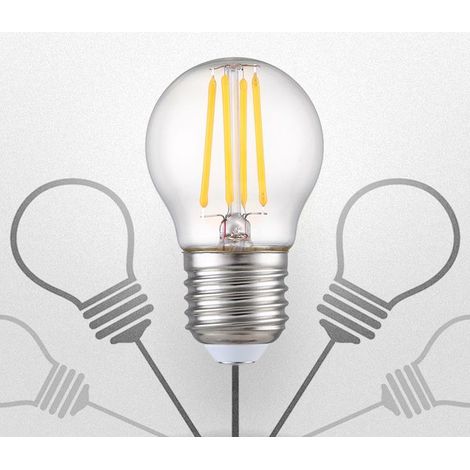 Ampoule Edison led blanc chaud rétro créative en verre faux tungstène-4W 2700K E27 lumière blanc chaud,2pcs (1/4)