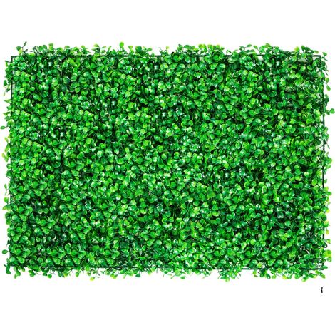 Panneaux de haie en buis artificiel, aspect de haute simulation, installation facile, 24x16inch 60x40cm, 24 PCS