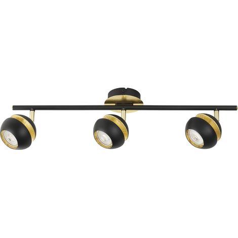 [GEBRAUCHT] B-Ware Eglo Led Deckenlampe Nocito Deckenlampe Lampe Licht 3 Flammig Gu10 Schwarz Gold