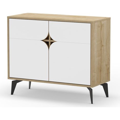 Credenza 2 ante con gambe in metallo L95 cm - FLORA