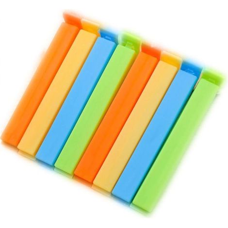 Clips de fermeture - GIGICIAL - Lot de 30 - 5 couleurs vives - Matériau en polypropylène - Réutilisables (1/5)