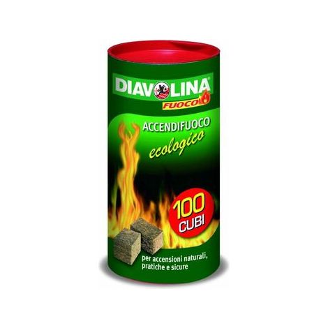 Diavolina 15317 Accendifuoco Ecologico 100 Cubi (1/2)