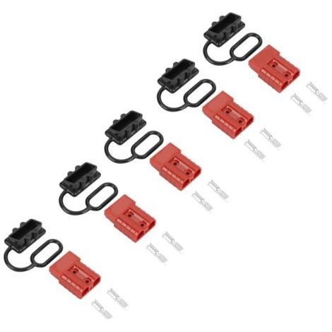 Lot de 5 connecteurs rapides bipolaires 50 A pour batteries de stockage, avec 10 bornes. (1/5)