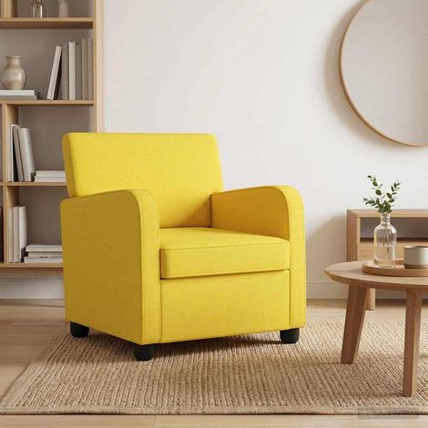 vidaXL Fauteuil Jaune clair Tissu (1/5)