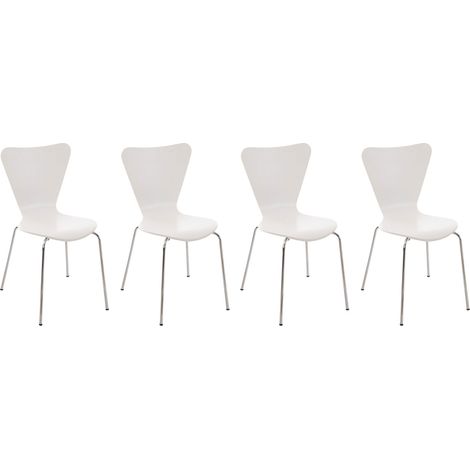 Set 4 Sedie Impilabili CALISTO bianco (1/5)
