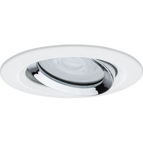 Nova Spot encastrable pour salle de bains LED GU10 7 W IP65 blanc mat, chrome (1/5)