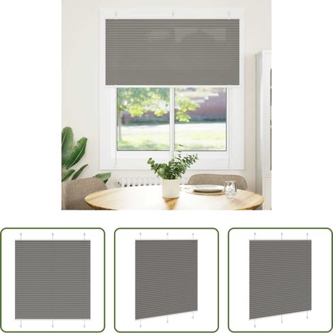 Fensterrollos - Plissee Anthrazit 120x100 cm Stoffbreite 119,4 cm Polyester (1/5)