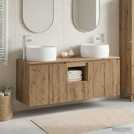 vidaXL Bathroom Cabinet Set 3 pcs Artisan Oak 49.5 x 44.5 x 66 cm (1/5)