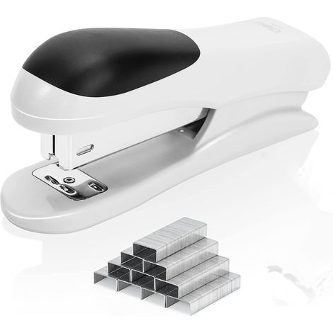 Agrafeuse - Capacité 20 Feuilles - Base Antidérapante En Caoutchouc - Anvil Rotatif Pour Agrafage Temporaire Ou Permanent - 1 Pièce (1/5)