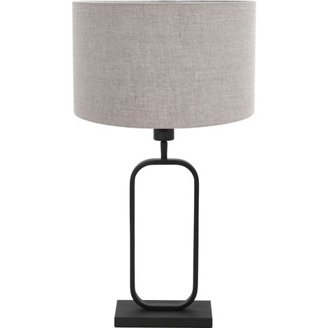 Steinhauer - tischlampe - Stang - schwarz - leinen metall -