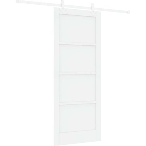 Maison Exclusive - Schiebetür Weiß 83 x 202 cm Massives Kiefernho
