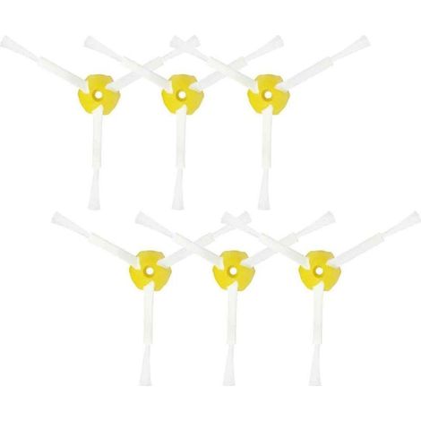 KIT LARGE 6 PCS BROSSE LATERALE A 3 BRANCHES POUR IROBOT ROOMBA KIT D'ENTRETIEN SERIES 500 600 700 (1/5)