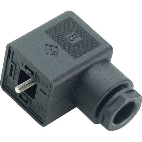 Connettore per elettrovalvole, struttura A serie 210 Nero Poli:3+PE 43-1706-004-04 binder Contenuto: 1 pz. (1/2)