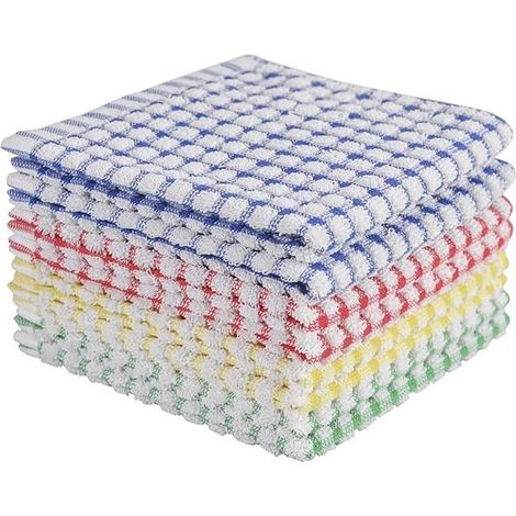 Dishcloths for washing kitchen dishes, super absorbent dishcloths, terry cloth cleaning cloths, pack of 8, 12x12 inches (1/5)