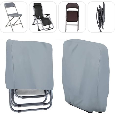 Housse de chaise longue pliante grise, 71 x 110 cm, Oxford 210D, imperméable et résistante aux UV (1/3)