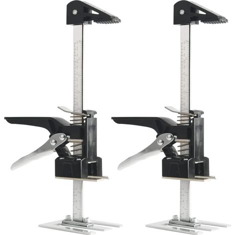Brazo de ahorro de mano de obra, paquete de 2, regulador de altura de 15,7", herramienta de elevación manual para instalación de puertas de gabinetes y paneles de madera (1/5)
