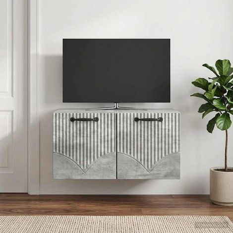 vidaXL Wall-Mounted TV Cabinet Concrete Grey 59.5 x 41 x 30 cm (1/5)