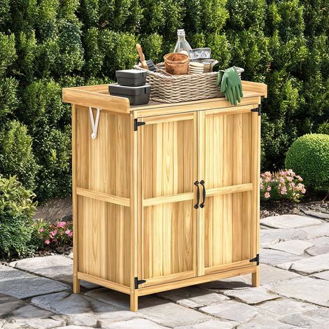Chariot de jardin en madera de Abeto 74 x 43 x 88 cm (1/5)