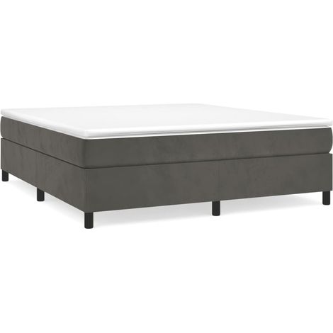 Maison Exclusive - Boxspringbettgestell Dunkelgrau 180x200 cm Sam