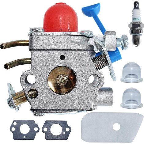 Kit carburateur Filtre à air Bougie d'allumage 545081848 C1Q-W40A pour Husqvarna 128C 128CD 128L 128LD 128LDX 128R Débroussailleuse avec joint d'ampoule (1/5)