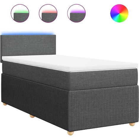 Maison Exclusive - Boxspringbett mit Matratze Dunkelgrau 90x200 c