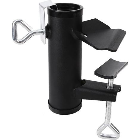 Pince pour parasol de terrasse — Support pour parasol d'extérieur, fixation pour banc, pied de parasol pince de fixation métallique (1/5)