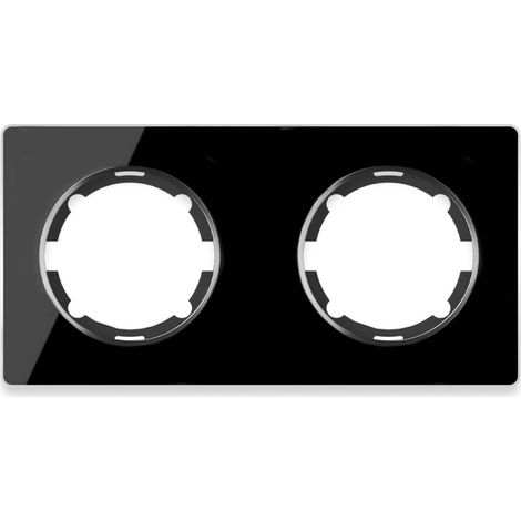 Plaque de finition OneKeyElectro Garda, horizontal, 2 postes, noir