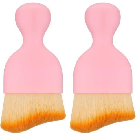 brosses anti-poussière pour intérieur de voiture,Brosse Nettoyage Voiture,Pinceau Detailing Auto,pour Nettoyer Voiture(rose)2pcs (1/4)