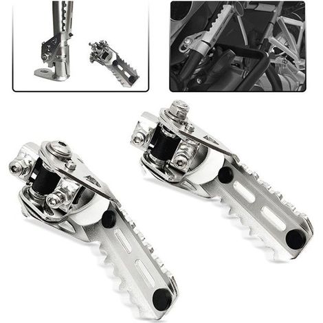 Supporti per piede di paraurti 22-25mm per para cilindro Motoguard HF3 argento
