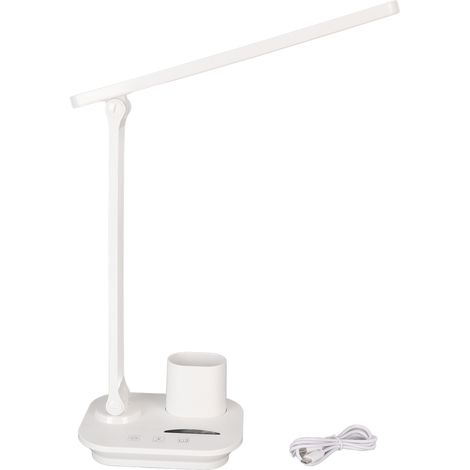 Lampe de bureau LED blanc, gradation sans palier 3 couleurs, contrôle tactile, protection des yeux, lecture avec sortie USB (1/5)