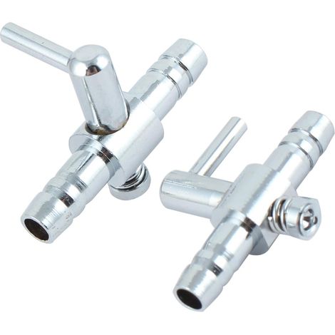 Valve de commande de pompe à air, distributeur de valve de gaz unidirectionnel en acier inoxydable pour pompe d'aquarium, 1.2x 0.83x 0.31 pouces (argent 2pcs) (1/5)