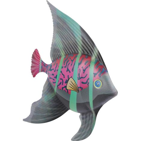 Décoration Murale Poisson en Fer pour Intérieur et Extérieur Art Mural 3D Décor Côtier pour Salon et Jardin (1/5)