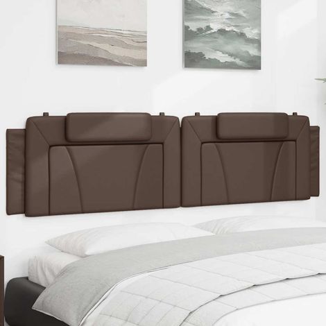 Kopfteil-Kissen "Viana" Braun 200 cm Kunstleder (1/5)