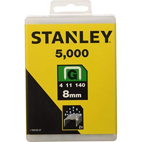 STANLEY - Scatola da 5000 graffette di tipo G -1-TRA705-5T - Graffette da 8mm 5/16" tipo G