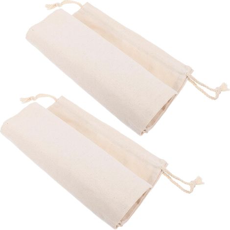 Lot de 2 grands sacs à cordon en toile pour le rangement de