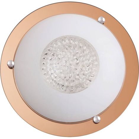 Plafonnier cristal rond 31,5 cm E27 2x40W Patricia (1/5)