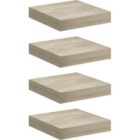 Maison Exclusive - Schwebende Wandregale 4 Stk. Eichefarben 23x23