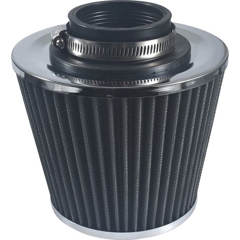 Filtro aria - 76 mm - Filtro aria aperto - Filtro sportivo - Filtro ad alte prestazioni - Universale - Filtro di aspirazione aria - Filtro aria a doppio strato - Per moto, scooter, ATV e ciclomotori (1/5)