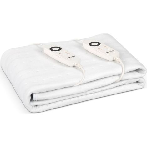 Surmatelas chauffant 2 places 160x140cm blanc – 6 choix de température – Arrêt automatique – Lavable en machine à 30°C – Astoria (1/3)