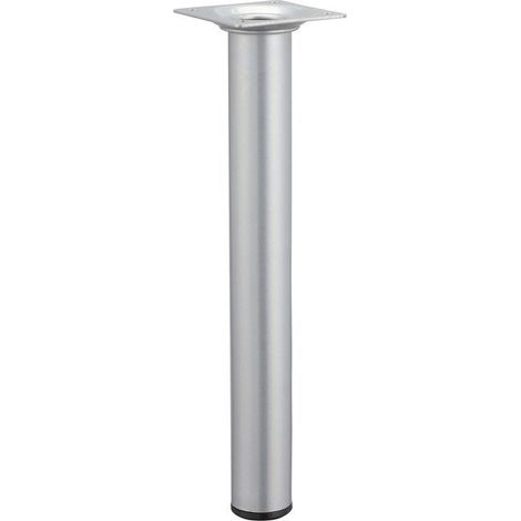 Gamba fissa per tavolino cilindrico HETTICH, H.25 cm, acciaio grigio opaco HETTICH