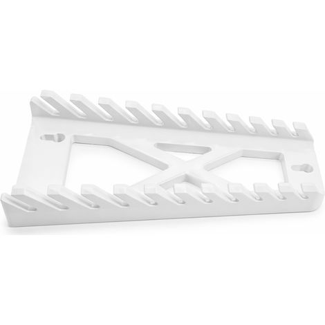 Organizador para llaves fijas y de anillo, soporte blanco para taller.