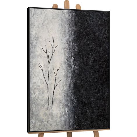 Gemälde Atem des Winters Rahmen Schwarz 120x80 cm (1/5)