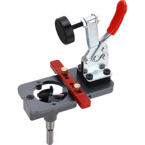 Jeu de gabarit de perçage pour charnières invisibles 35mm, guide de perçage précis avec verrouillage, outil de ponçage pour portes et armoires (1/5)
