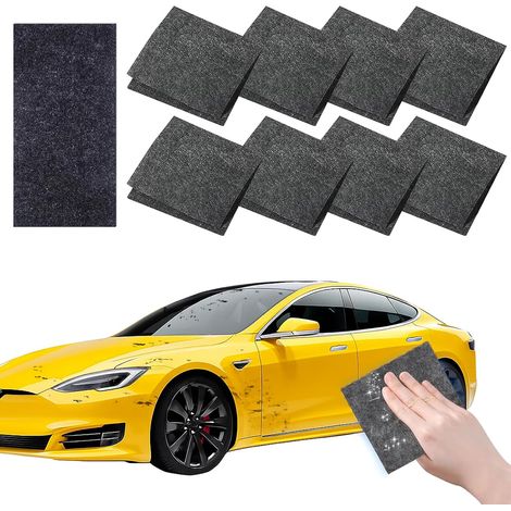 Set di 8 panni antigraffio nano per auto, rimozione rapida dei graffi, compatibile con tutti i colori della carrozzeria, ripara i piccoli graffi senza lucidatura e ripristina la brillantezza (10  20 c (1/5)