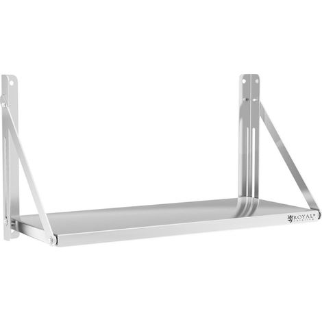 Étagère murale professionnel professionnel pliable acier inoxydable 80 x 30 cm 40 kg (1/5)