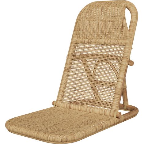 Chaise de plage pliable en rotin naturel - FAVIGNANA