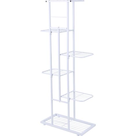 Présentoir à 6 niveaux pour Pots de fleurs, support pour plantes, échelle d'empotage, jardinière, étagère de rangement robuste pour plantes en pot (1/5)